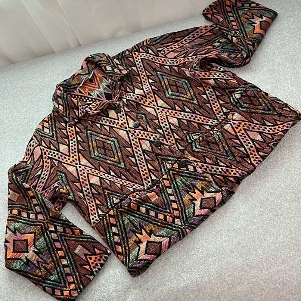 Chicos Boho Tapestry Jacket Large Boxy Oversized … - image 1