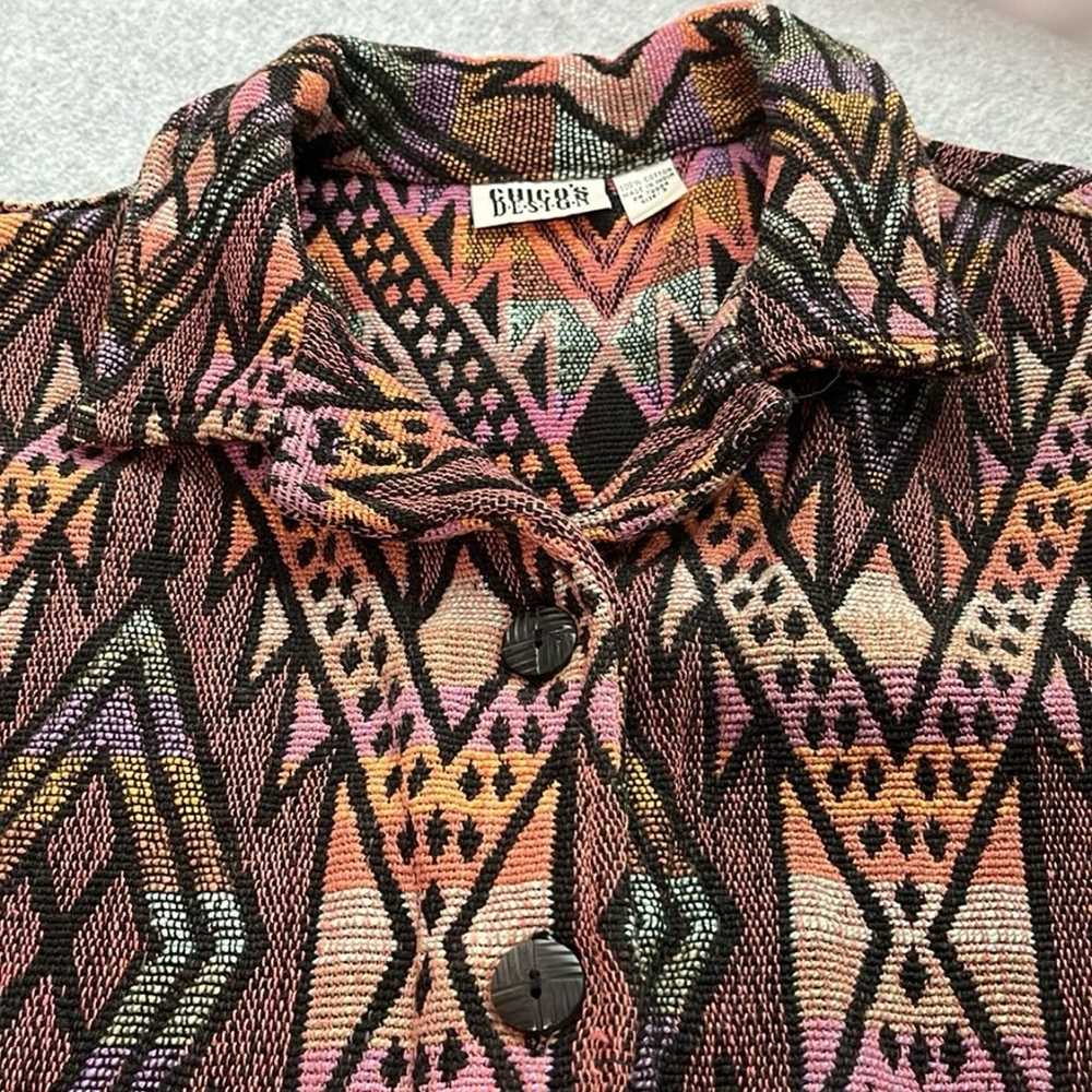 Chicos Boho Tapestry Jacket Large Boxy Oversized … - image 8