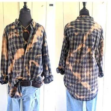 Oversized Distressed Boyfriend Plaid XL - image 1