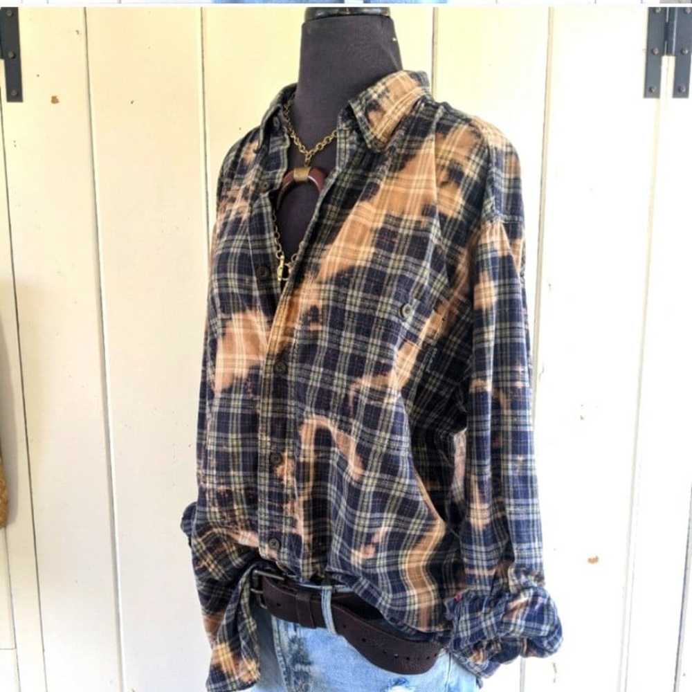 Oversized Distressed Boyfriend Plaid XL - image 4