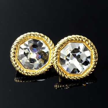 Swarovski Earrings Clear Crystal Clips - image 1