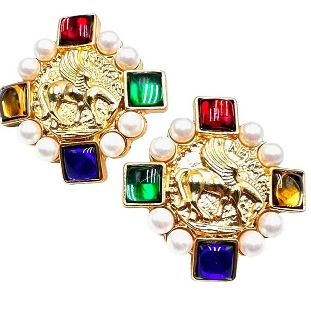 Catwalk Jon Womens Earrings Multicolor Rhinestone… - image 1