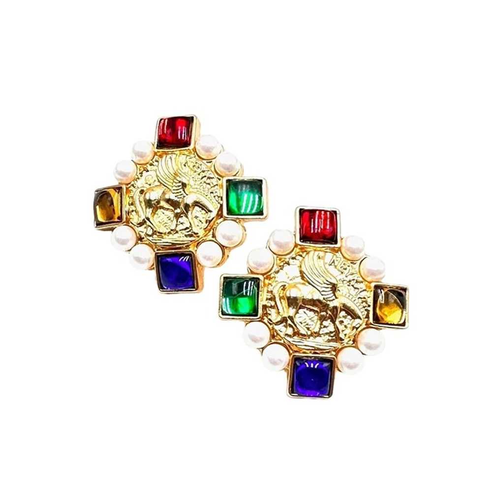 Catwalk Jon Womens Earrings Multicolor Rhinestone… - image 3