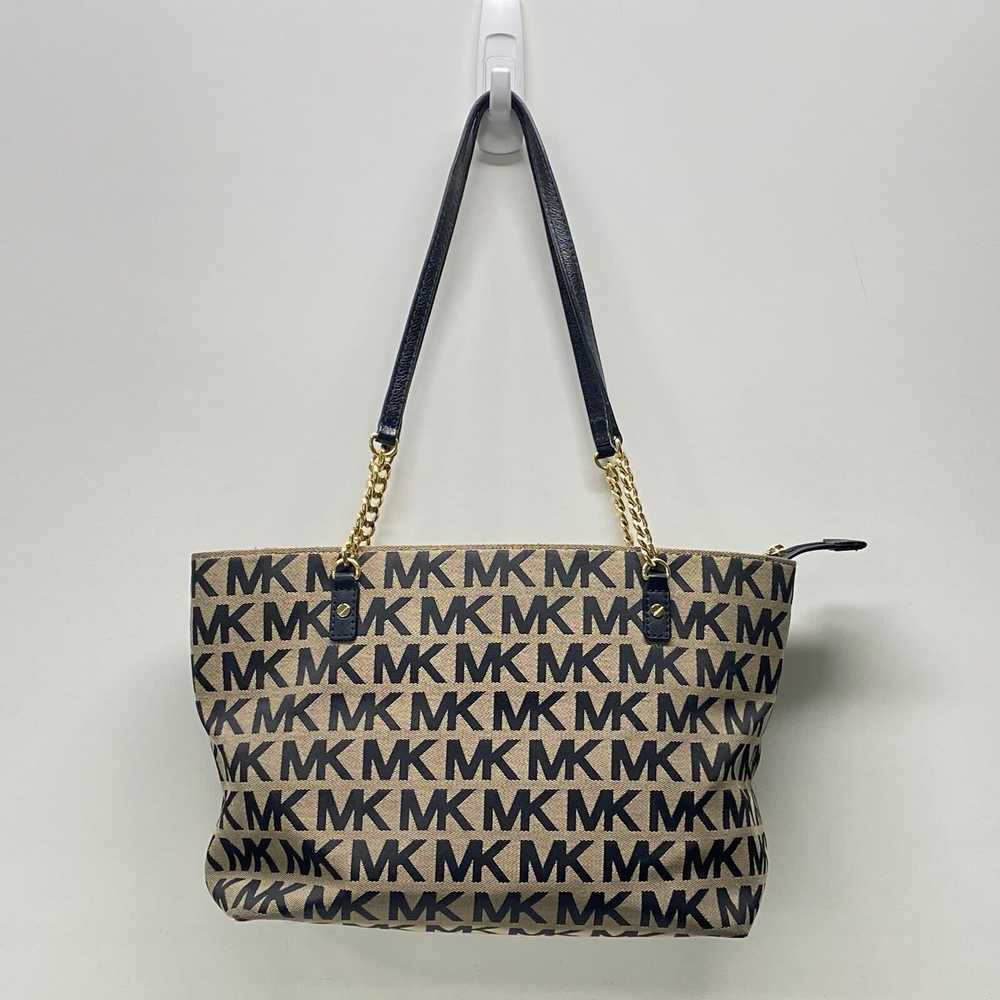 Michael Kors Khaki Signature Canvas Tote Bag - image 1