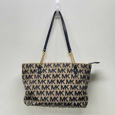 Michael Kors Khaki Signature Canvas Tote Bag - image 1