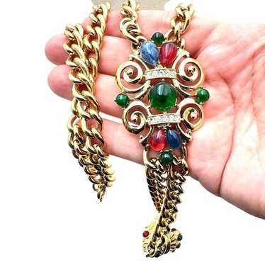 Vintage Trifari Womens Necklace Jewels of India R… - image 1