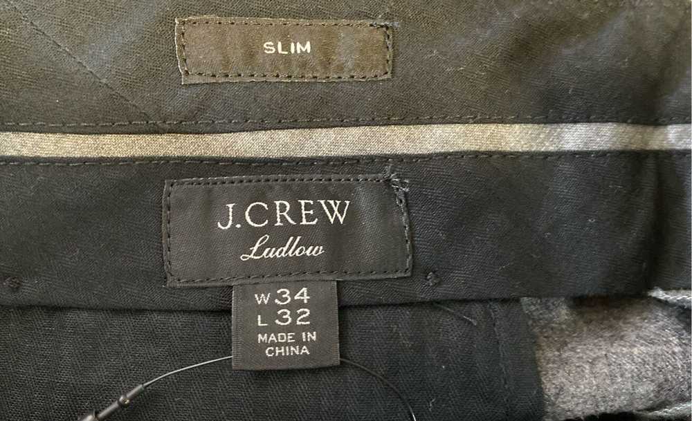 NWT J.CREW Mens Gray Check Wool Ludlow Slim Fit F… - image 3