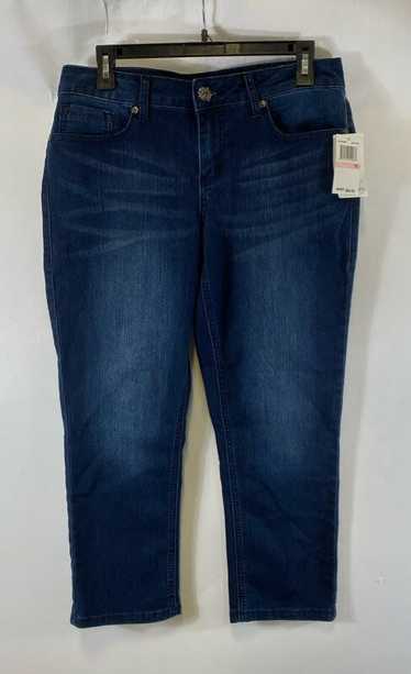 NWT Seven7 Womens Dark Blue Mid Rise Medium Wash D