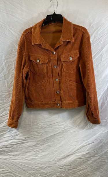 Free People Womens Brown Nelson Corduroy Long Slee