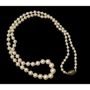 Vintage Monet Graduated Faux Pearl Necklace - image 1