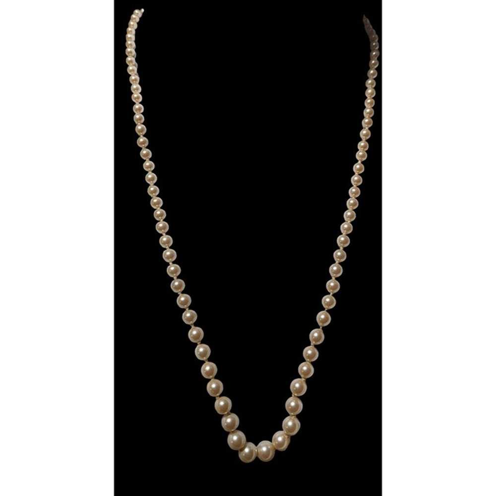 Vintage Monet Graduated Faux Pearl Necklace - image 2