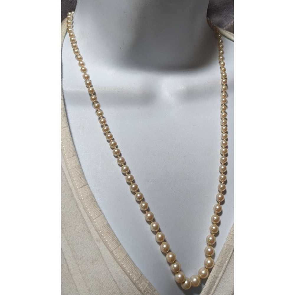 Vintage Monet Graduated Faux Pearl Necklace - image 6