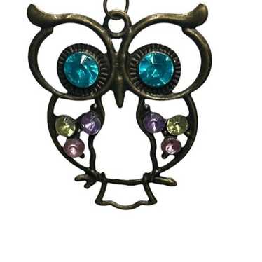 Vintage Owl Necklace Brass? - image 1