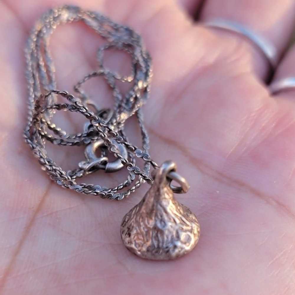 Adorable solid 925 sterling silver Hershey kiss c… - image 1