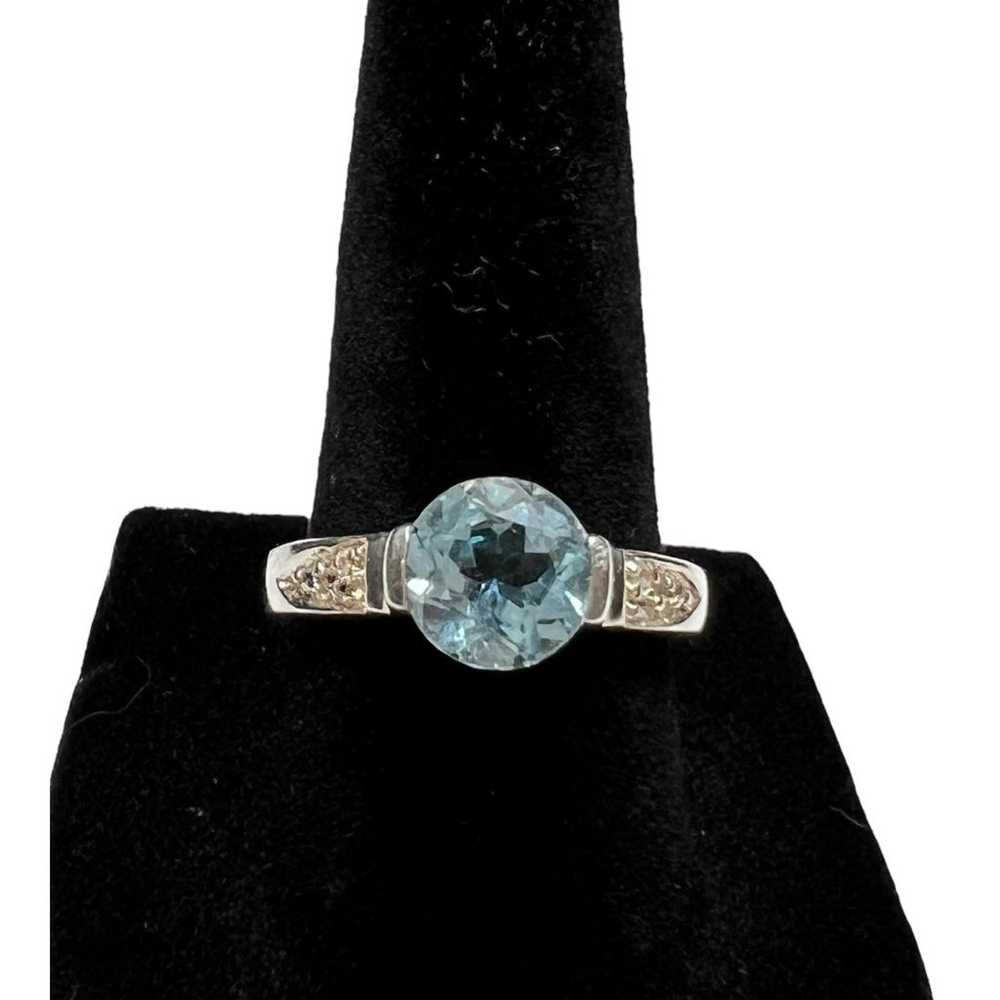 Beautiful Vintage Sterling Silver 925 Aquamarine … - image 4