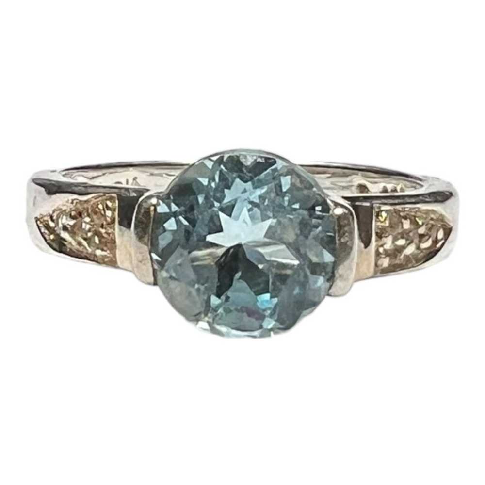 Beautiful Vintage Sterling Silver 925 Aquamarine … - image 7