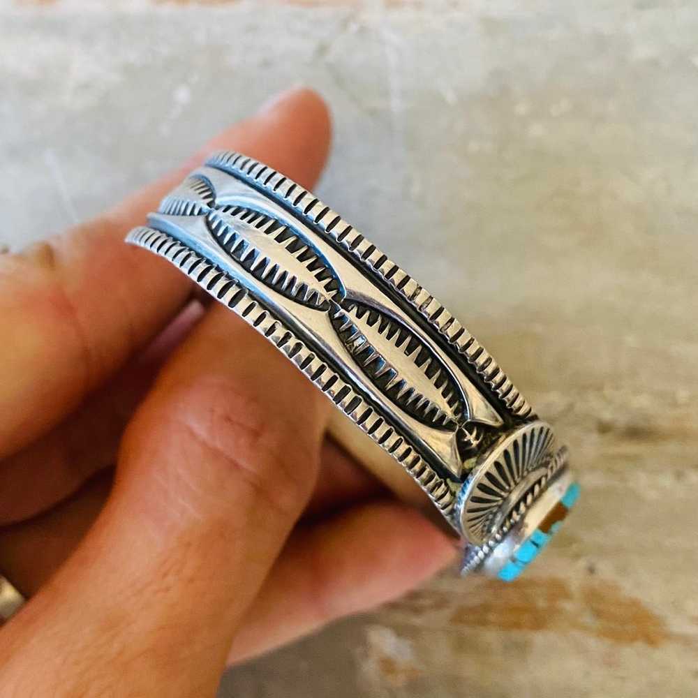 Navajo Andy Cadman Sterling Silver & Prince Turqu… - image 6