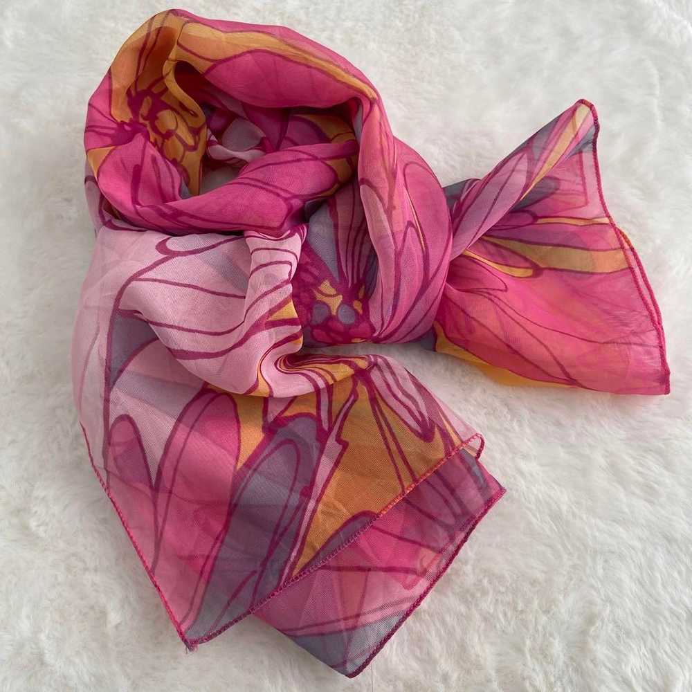 Showa Retro Stole Vintage Pop Floral Loud Colorfu… - image 1