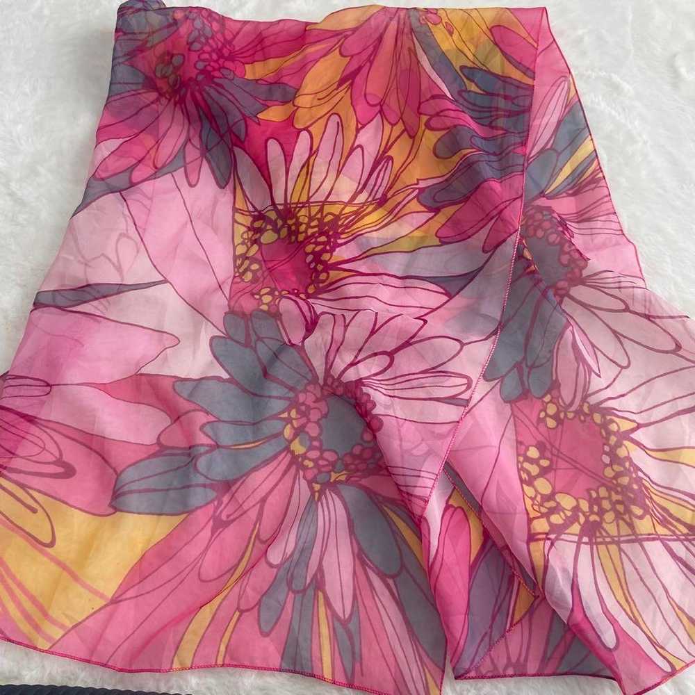 Showa Retro Stole Vintage Pop Floral Loud Colorfu… - image 3