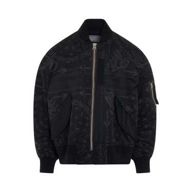 Sacai o1mris0824 Print Blouson in Black - image 1