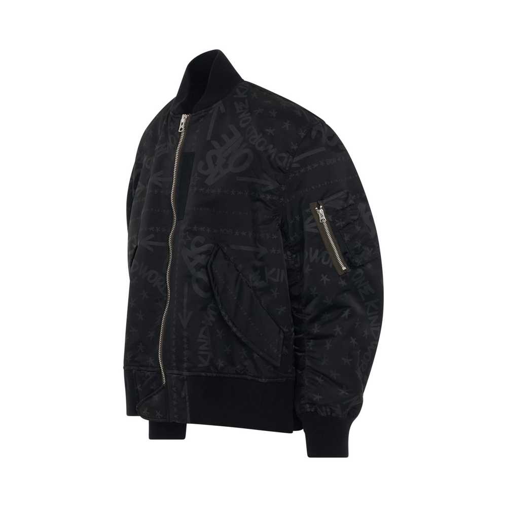 Sacai o1mris0824 Print Blouson in Black - image 2