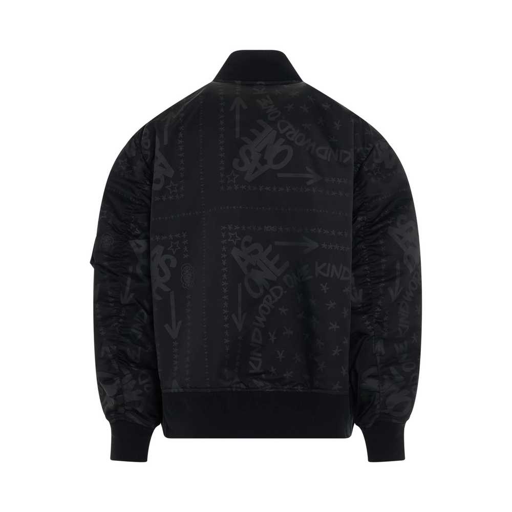 Sacai o1mris0824 Print Blouson in Black - image 4