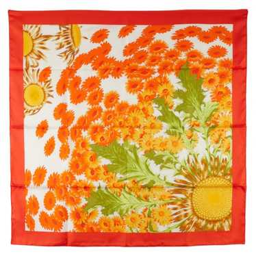 Hermes Hermes Carre 90 Flower Sunflower Print Sca… - image 1