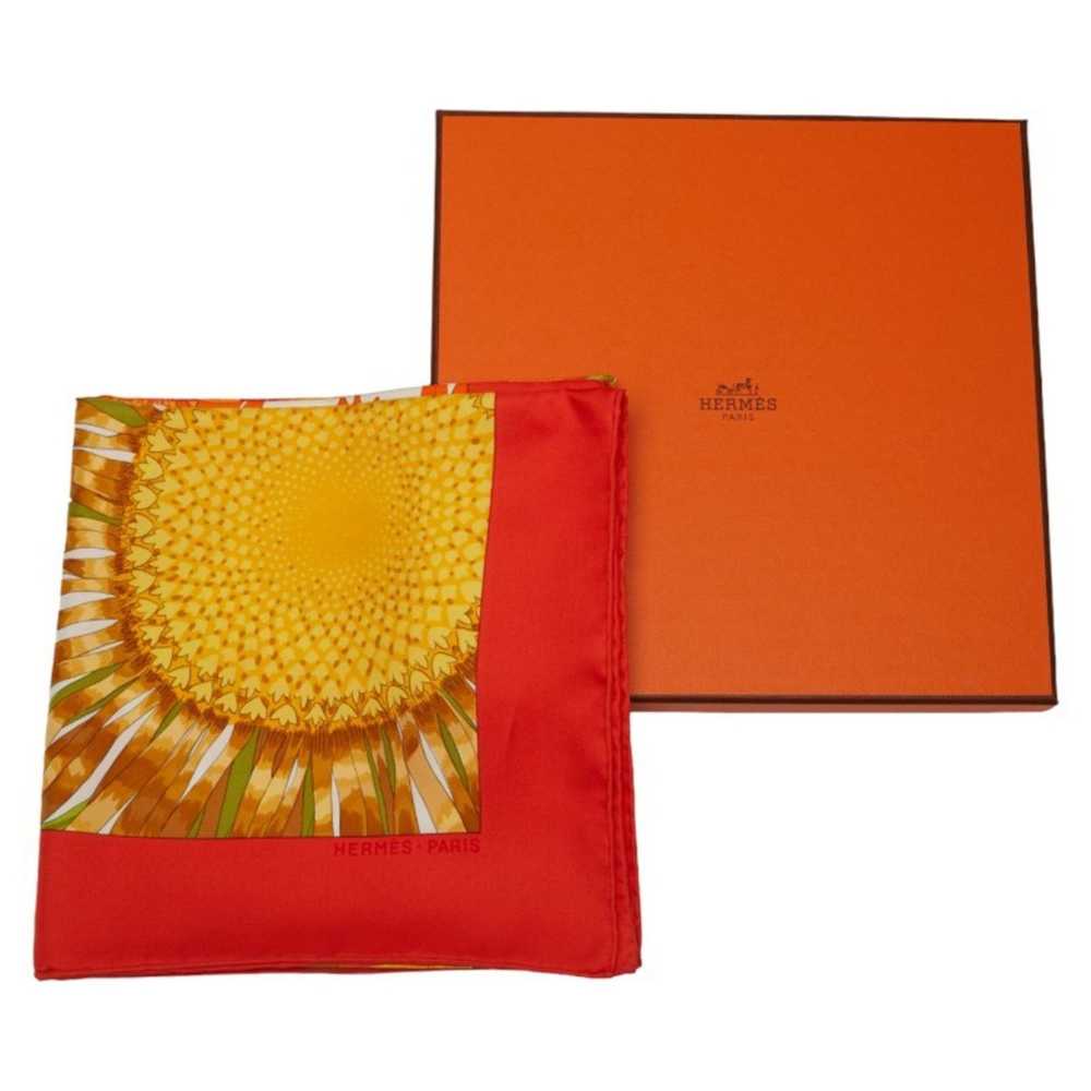 Hermes Hermes Carre 90 Flower Sunflower Print Sca… - image 6