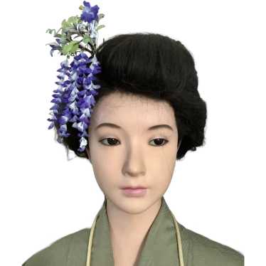 Vintage wisteria kanzashi (Japanese hair ornament)