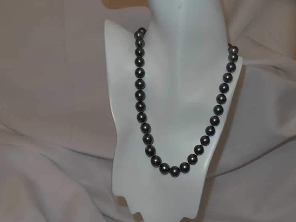 Tahitian Pearl Necklace with 14KWG Clasp - image 7