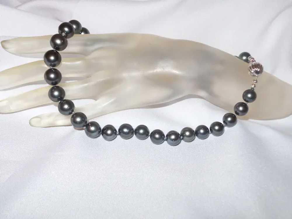 Tahitian Pearl Necklace with 14KWG Clasp - image 8