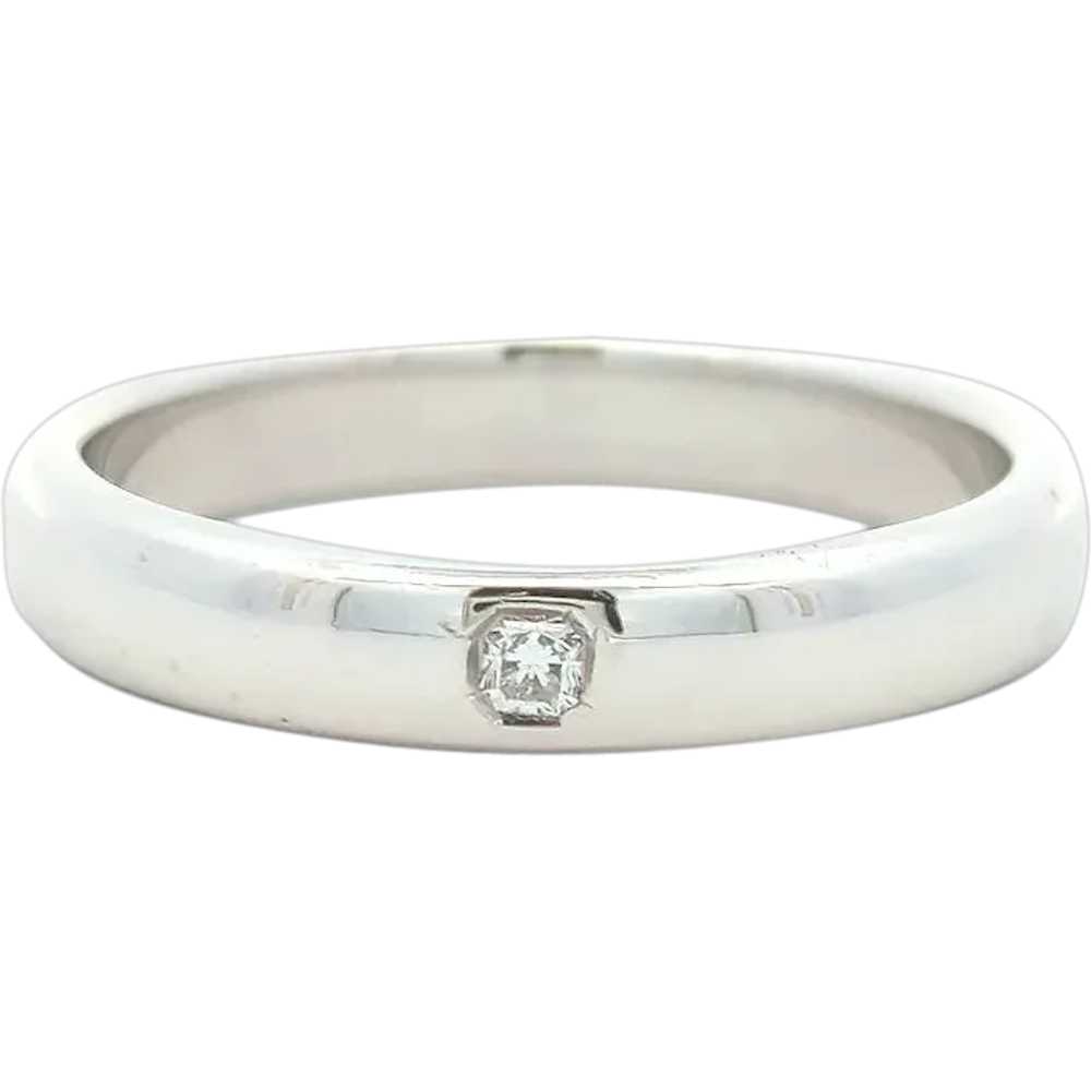 Estate Tiffany & Co / Lucida Platinum Diamond Band - image 1