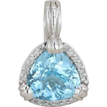 Slane and Slane Sterling Silver Blue Topaz and Di… - image 1