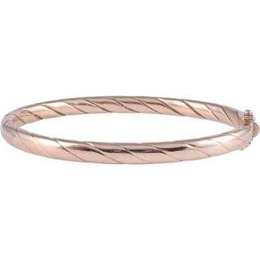 14K Hinged Bangle Bracelet - image 1