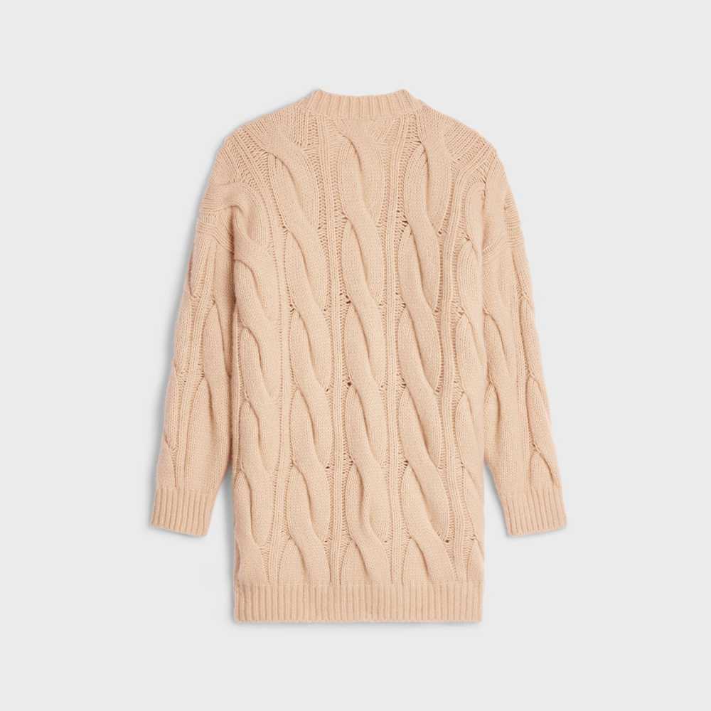 Celine o1bcso1str0824 Cable-Knit Long Cardigan Ca… - image 2