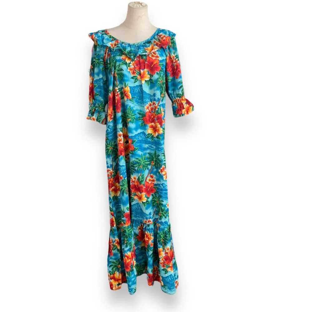 Hilo Hattie Hawaiian Vintage Maxi Dress - image 1