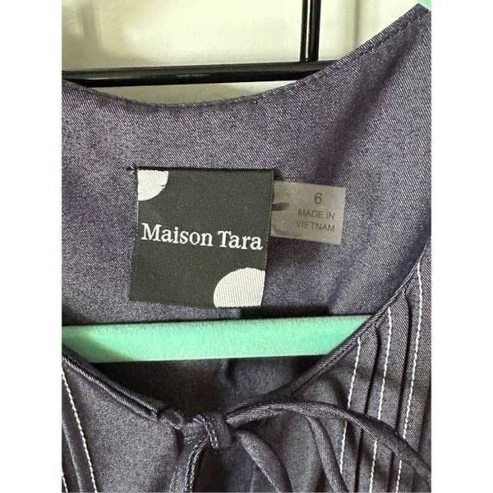 Maison Tara Dress Womens 6 Fit & Flare Sleeveless… - image 6