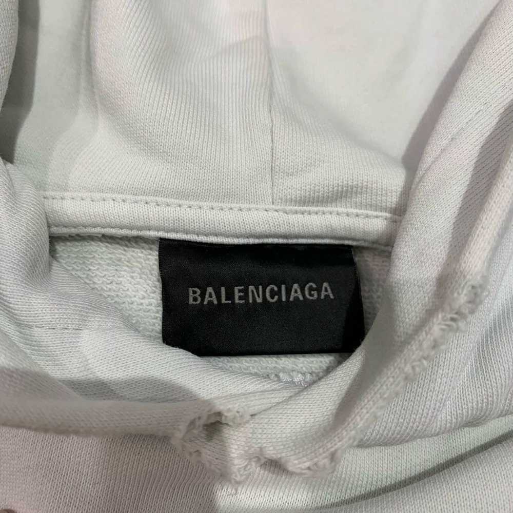 Balenciaga Balenciaga FW23 white grain hoodie swe… - image 3