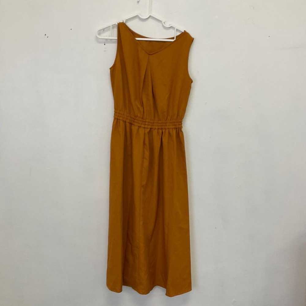 GU Polyester Sleeveless One-piece Dress S Yellow … - image 1