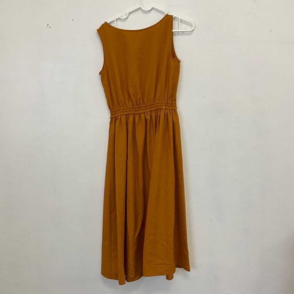 GU Polyester Sleeveless One-piece Dress S Yellow … - image 3