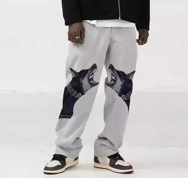 Japanese Brand × Vintage Japanese dogs print pants - image 1