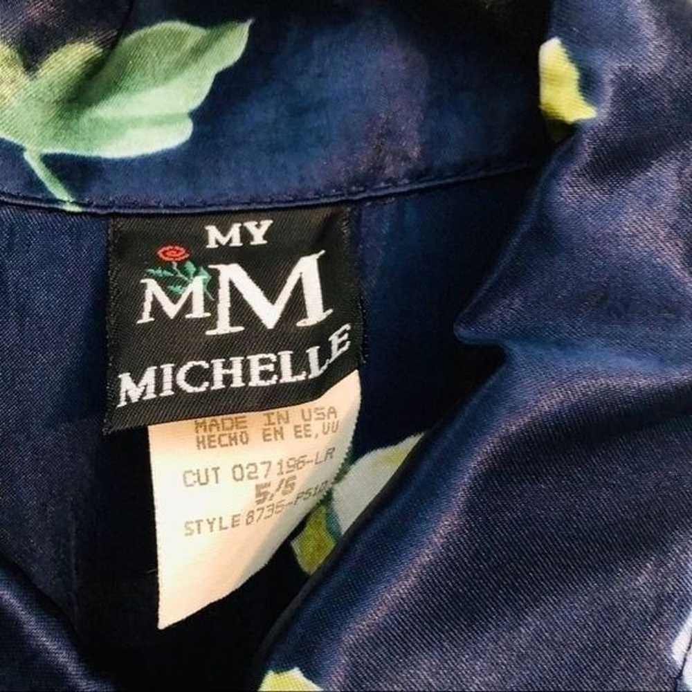 Vintage 90’s  My Michelle button down navy dress … - image 4