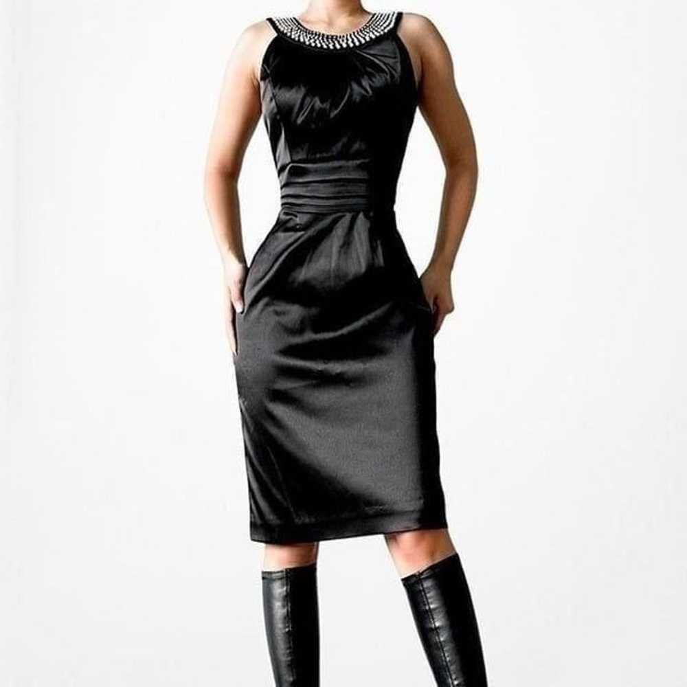 White House Black Market Satin Halter Knee Length… - image 1