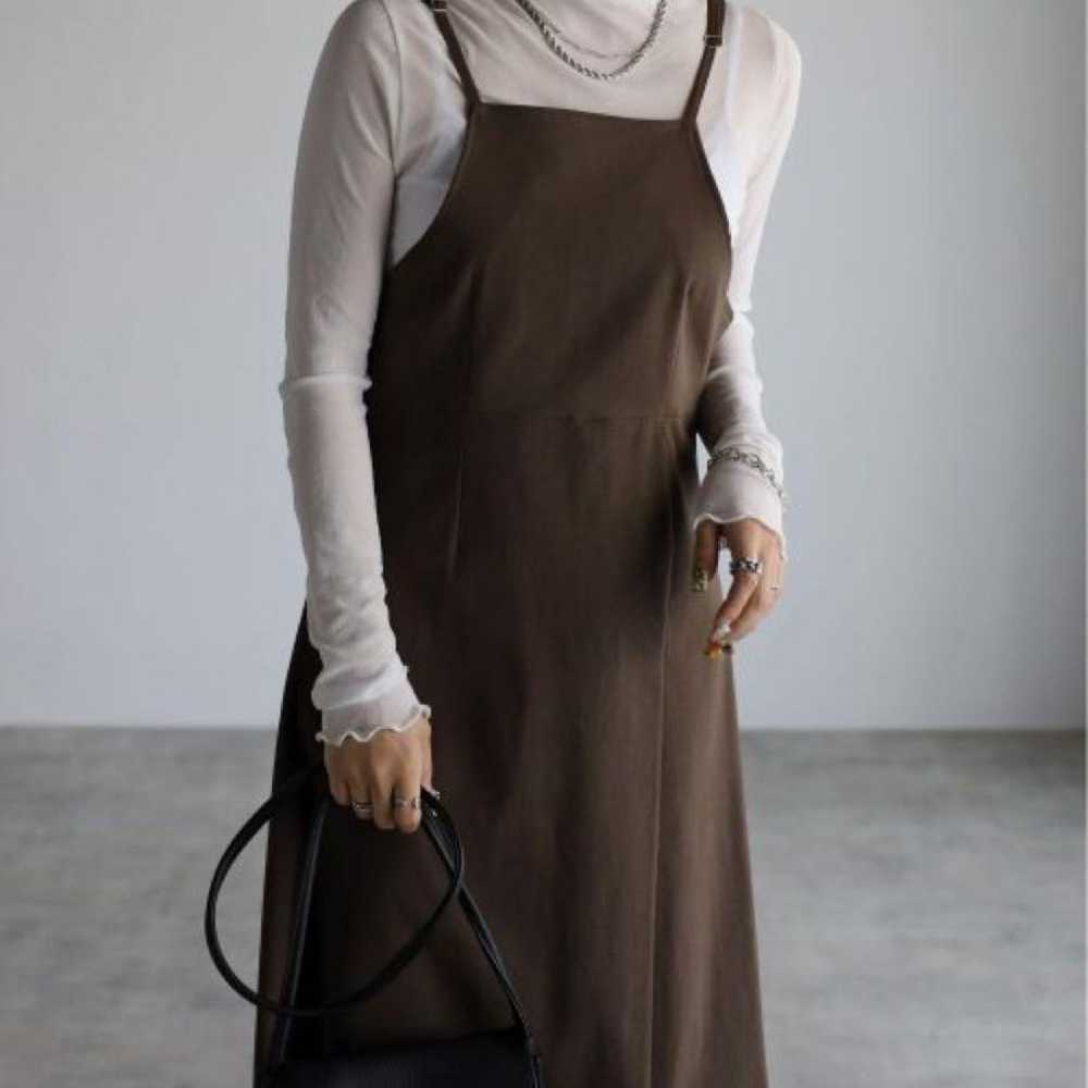 Sakishima Tokyo Slit Cami One-Piece Brown M - image 4