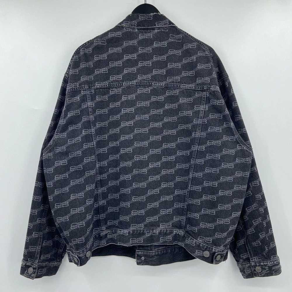 Balenciaga Balenciaga lock full print denim jacket - image 2