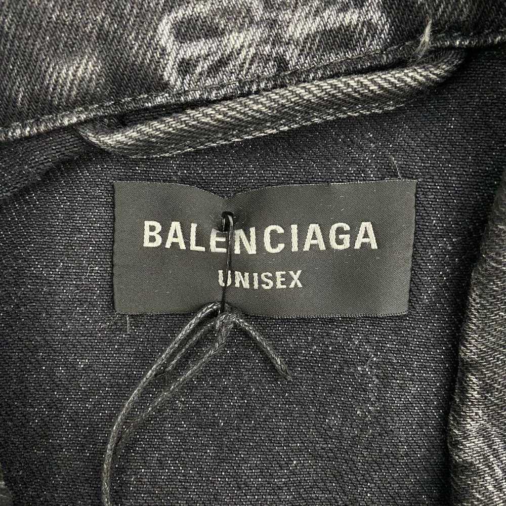 Balenciaga Balenciaga lock full print denim jacket - image 4