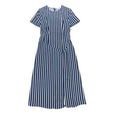 NWT Boden Classic Striped Asymmetric Midi Dress Na