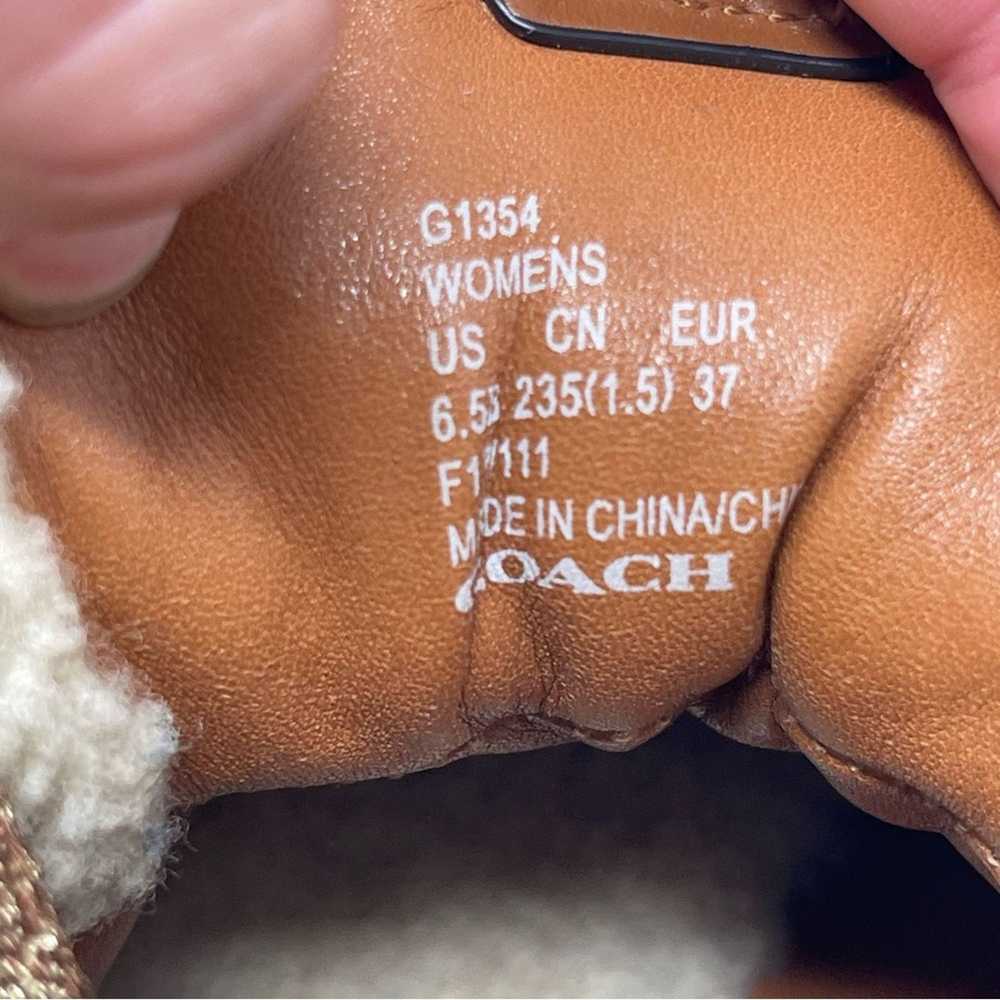 Coach Coach Urban Hiker Suede Saddle Shearling Bo… - image 8