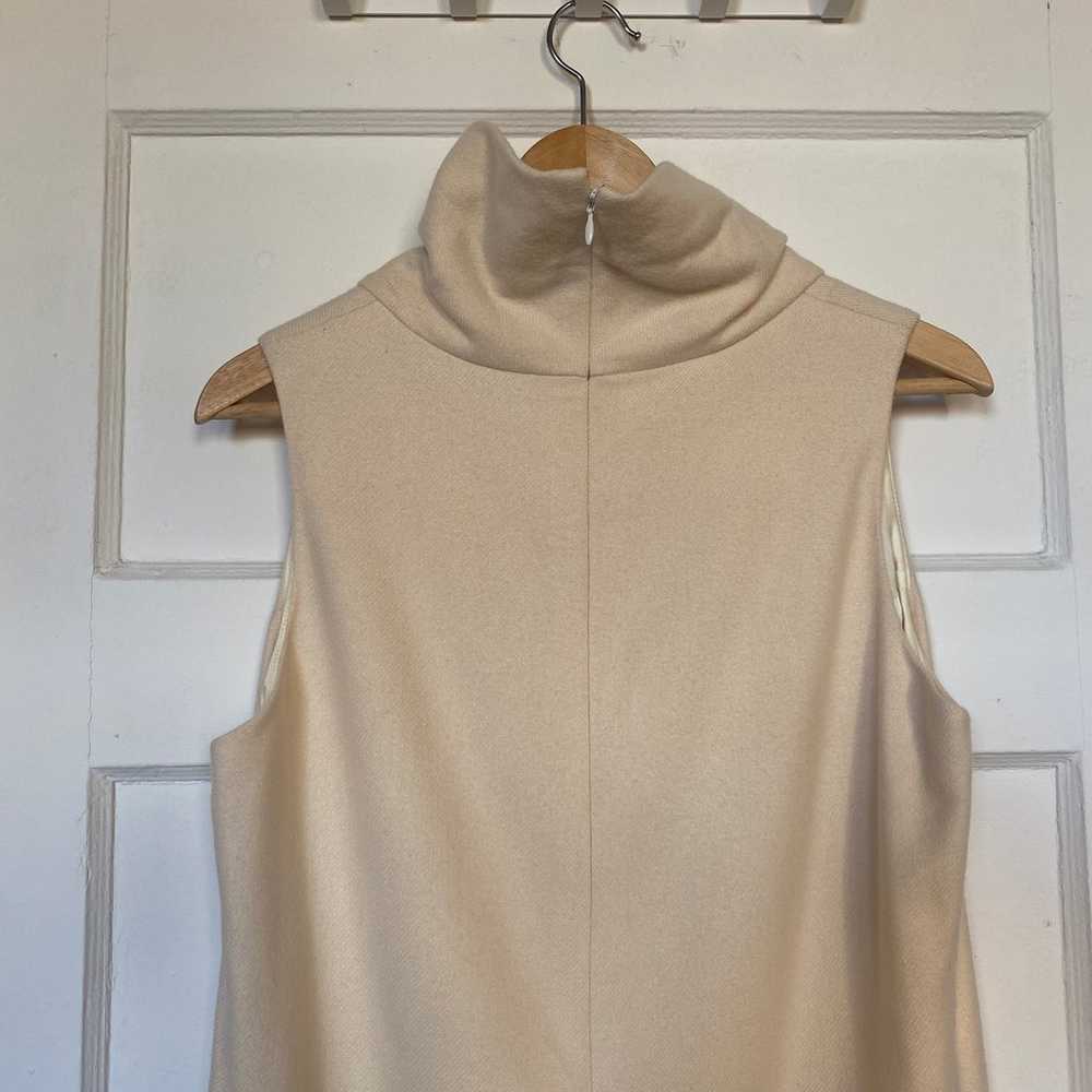 Vintage Knit Cream Turtleneck Tank Dress Cashmere… - image 3