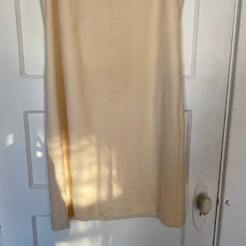 Vintage Knit Cream Turtleneck Tank Dress Cashmere… - image 6